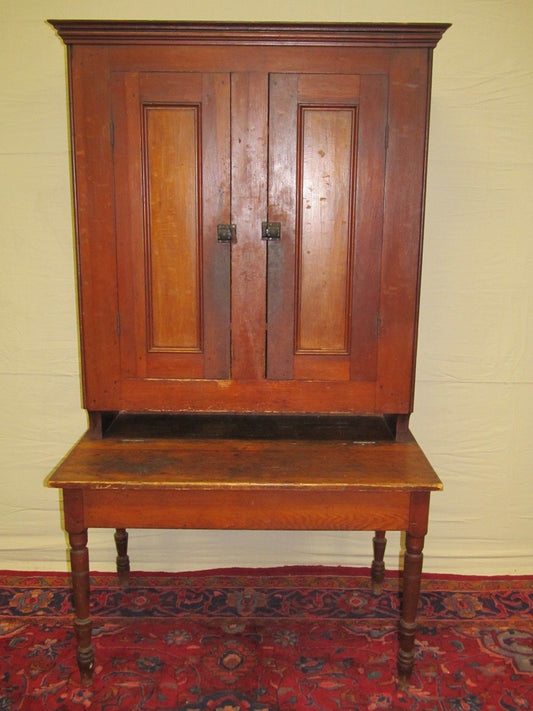 LARGE SHERATON 19TH CENTURY CLERKS DESK-VERY UNUSUAL SPECIMEN