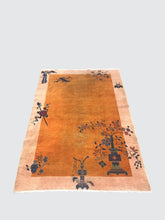 Load image into Gallery viewer, ANTIQUE VERY ATTRACTIVE CHINESE ART DECO CARPET WITH VERY RARE GOLD PROGRAM