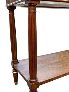 Vintage Rosewood French Directoire Style Console Table by Baker - Brass Gallery