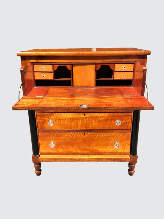 EXCEPTIONAL FEDERAL PERIOD PA TIGER MAPLE BUTLERS DESK-RARE & FINEST SPECIMEN