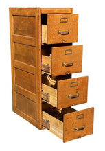 Load image into Gallery viewer, 20th C Antique Arts &amp; Crafts Tiger Oak File Cabinet