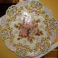 Load image into Gallery viewer, OUTSTANDING ZSOLNAY 16&quot; RETICULATED FLORAL LUSTER PAINTED CHARGER-THE VERY BEST!