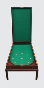 EXCEPTIONAL 19TH C MAHOGANY BAGATELLE PARLOR TABLE GAME ON FITTED FRAME