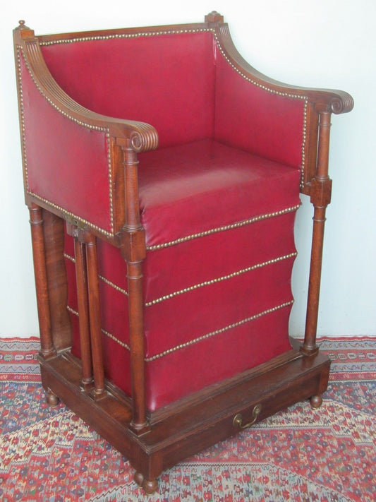 ULTRA RARE GEORGE III MAHOGANY MECHANICAL MEDICAL EXAMINATION CHAIR