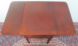 EARLY 19TH CENTURY SHERATON MID ATLANTIC CHERRY WORK TABLE