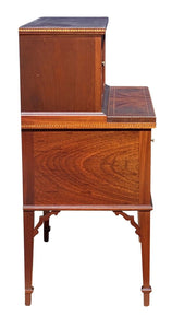 20th C Federal Antique Style Mahogany Tambour Ladies Desk - Seymour Reproduction