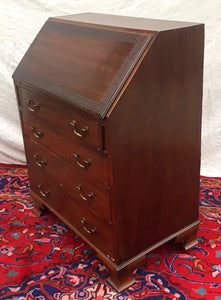 ANTIQUE CHINESE CHIPPENDALE STYLED MAHOGANY DESK IN DESIRABLE SIZE