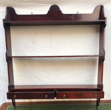 Load image into Gallery viewer, LARGE ANTIQUE CHIPPENDALE STYLE WALL SHELF IN MAHOGANY