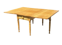 Load image into Gallery viewer, Federal Style Tiger Maple Gateleg Dining Table With Bold Grain and Large Drawer
