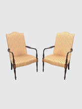 Load image into Gallery viewer, PAIR OF FINE QUALITY OLD HICKORY SHERATON STYLED LOLLING CHAIRS-GREAT CONDITION