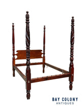 Load image into Gallery viewer, Federal Mahogany Full Size Pineapple &amp; Acanthus Leaf Carved Four Poster Bed