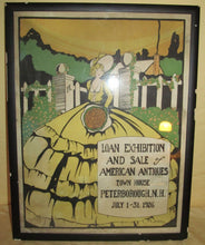 Load image into Gallery viewer, ART NOUVEAU ANTIQUE ADVERTISING POSTER - PETERBOROUGH N.H. JULY 1926