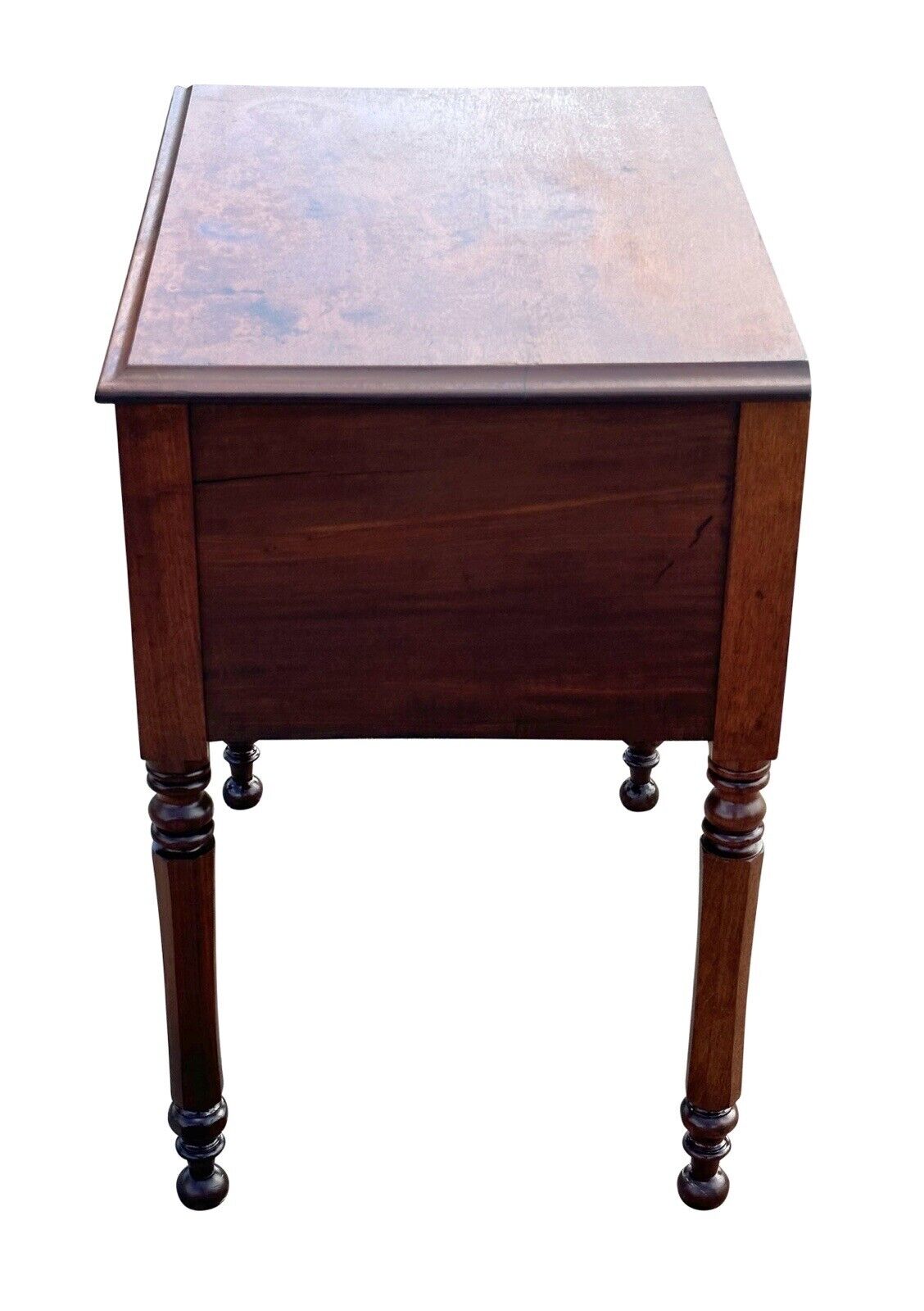 19th Century Antique Sheraton Mahogany Worktable / Stand With Octagonal Legs