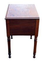 Load image into Gallery viewer, 19th Century Antique Sheraton Mahogany Worktable / Stand With Octagonal Legs