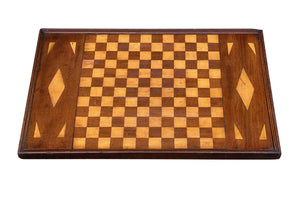19th C Antique Country Primitive Mixed Wood Checkerboard / Game Board