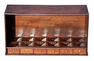 19th C Antique Victorian Mahogany Ballot Box ~ Freemason / Oddfellows