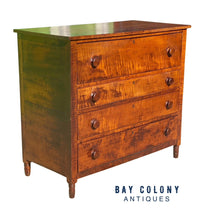 Load image into Gallery viewer, Federal New England Tiger Maple Chest of Drawers / Dresser ~ Exceptional &amp; Rare