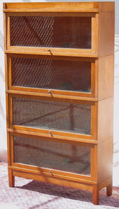 ARTS & CRAFTS GLOBE WERNICKE TIGER OAK MISSION BARRISTER BOOKCASE-EXTRA CHOICE