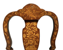 Load image into Gallery viewer, 18TH C ANTIQUE DUTCH MARQUETRY INLAID WALNUT CHAIR ~ NORTH WIND FACE &amp; MERMAID