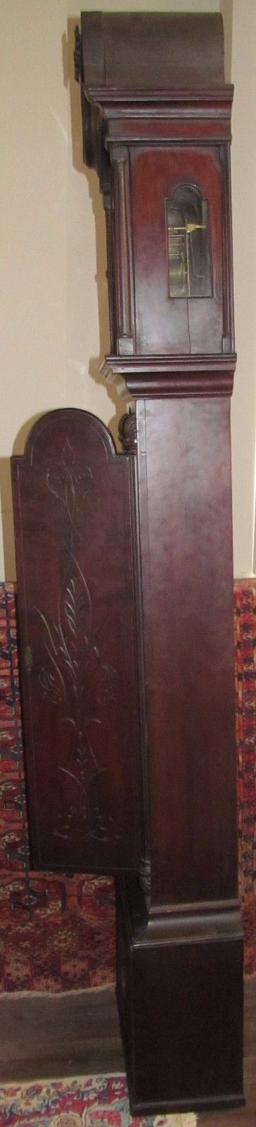 18TH CENTURY CHIPPEDALE PERIOD TALL CASE CLOCK WITH BRASS SAM WERNE MOVEMENT