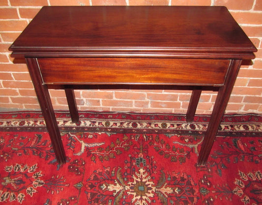 18TH CENTURY GEORGE III CUBAN MAHOGANY GAMES TABLE