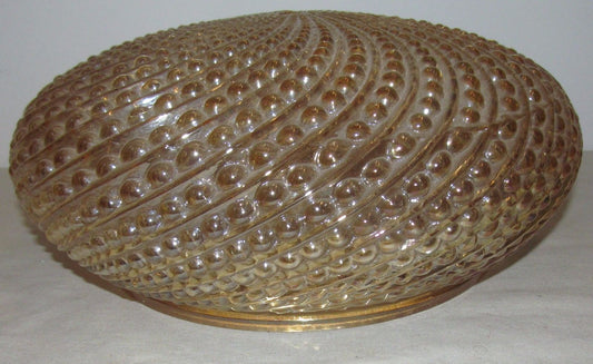 RARE IRRADIZED GOLD HOBNAIL MUSHROOM 12" ART GLASS SHADE