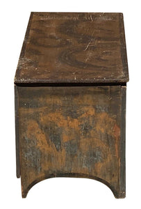 18th C Antique Federal Period Vermont Grain Painted Folk Art Box