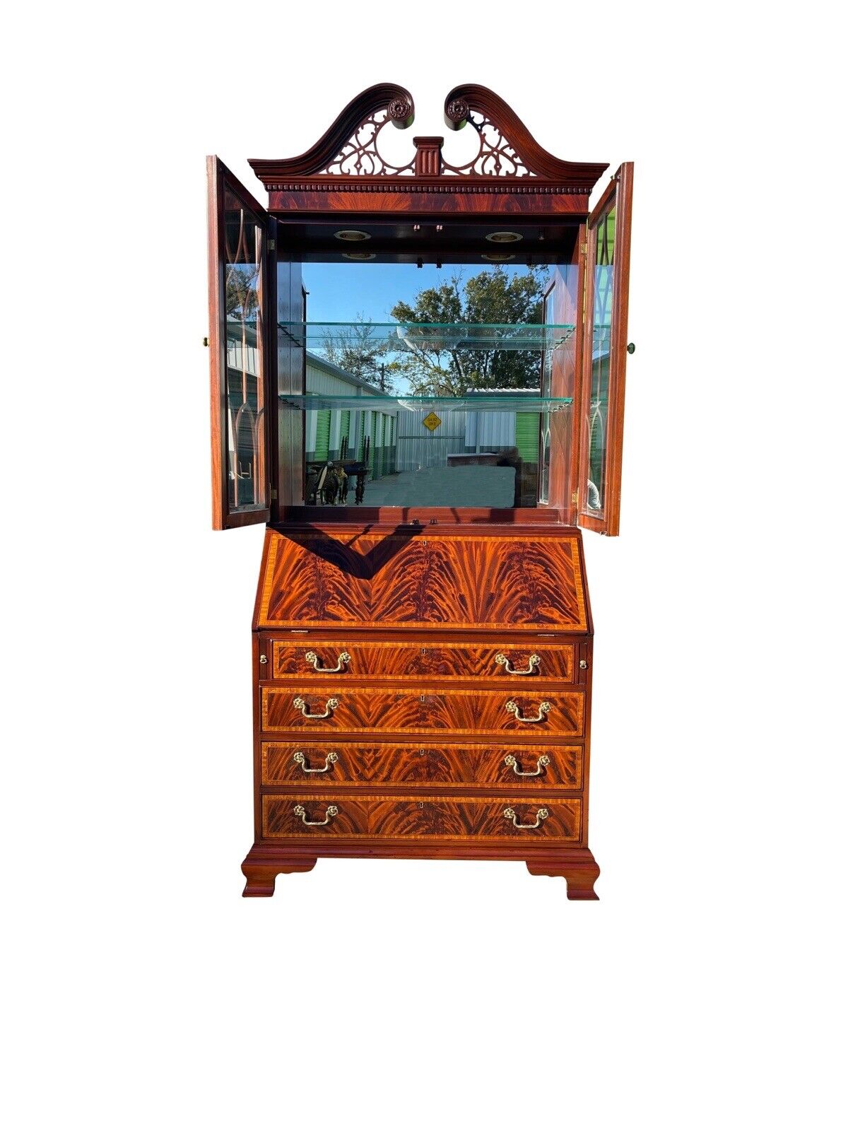 Federal Style Mahogany Secretary Desk by Councill Craftsmen - Secret Compartment