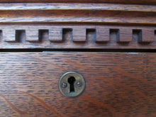 Load image into Gallery viewer, VICTORIAN OAK KITCHEN CABINET WITH CARVED DENTAL WORK MOLDING