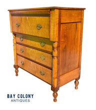 Load image into Gallery viewer, Antique Federal Bird&#39;s Eye Maple &amp; Cherry Southern Chest of Drawers / Dresser