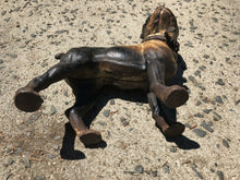 Load image into Gallery viewer, ANTIQUE HUBLEY CAST IRON BOSTON TERRIER DOORSTOP W/ ORIGINAL LEATHER COLLAR
