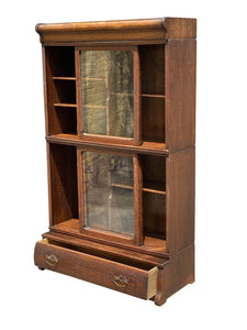 19TH C ANTIQUE VICTORIAN OAK DANNER STACKING BARRISTER BOOKCASE