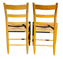 Load image into Gallery viewer, 19TH C ANTIQUE COUNTRY PRIMITIVE SHERATON SET OF 4 FANCY PAINT DINING CHAIRS