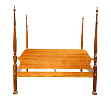 Load image into Gallery viewer, 20th C Chippendale Antique Style Mahogany King Size Rice Carved Plantation Bed