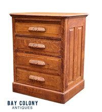 Load image into Gallery viewer, 19th C Antique Victorian Tiger Oak File Cabinet ~ Anthony &amp; Cowell Co Providence