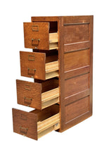 Load image into Gallery viewer, Antique Oak 4 Drawer Wood File Cabinet - Weis Furniture Company