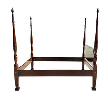 Load image into Gallery viewer, Vintage Cherry Queen Size Chippendale Style Rice Carved Plantation Bed