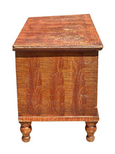 Load image into Gallery viewer, 19th C Antique Pennsylvania Federal Period Grain Painted Blanket Chest