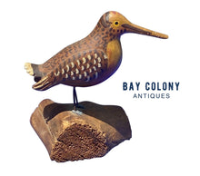Load image into Gallery viewer, Vintage Carved &amp; Painted Miniature Woodcock Decoy - Bar Harbor Maine Shorebird