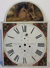 Load image into Gallery viewer, EARLY 19TH C ANTIQUE BROOKSBANK BRADFORD TOMBSTONE FORM TALL CASE CLOCK FACE