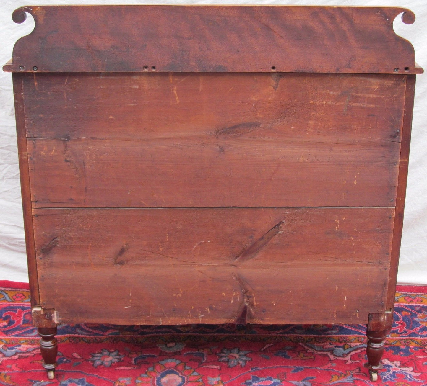 CIRCA 1815'S PORTSMOUTH NH FLAME BIRCH & MAHOGANY DRESSER-SCHOOL OF S. MCINTIRE