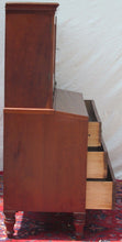 Load image into Gallery viewer, CIRCA 1800 NEW HAMPSHIRE COASTAL LADIES DESK IN B.E.MAPLE &amp; QUILTED CHERRY