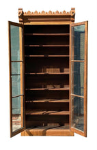 Load image into Gallery viewer, 19th C Antique Victorian Walnut Carved Bookcase - 8.5 Feet Tall