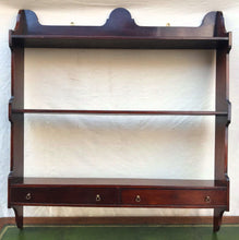 Load image into Gallery viewer, LARGE ANTIQUE CHIPPENDALE STYLE WALL SHELF IN MAHOGANY
