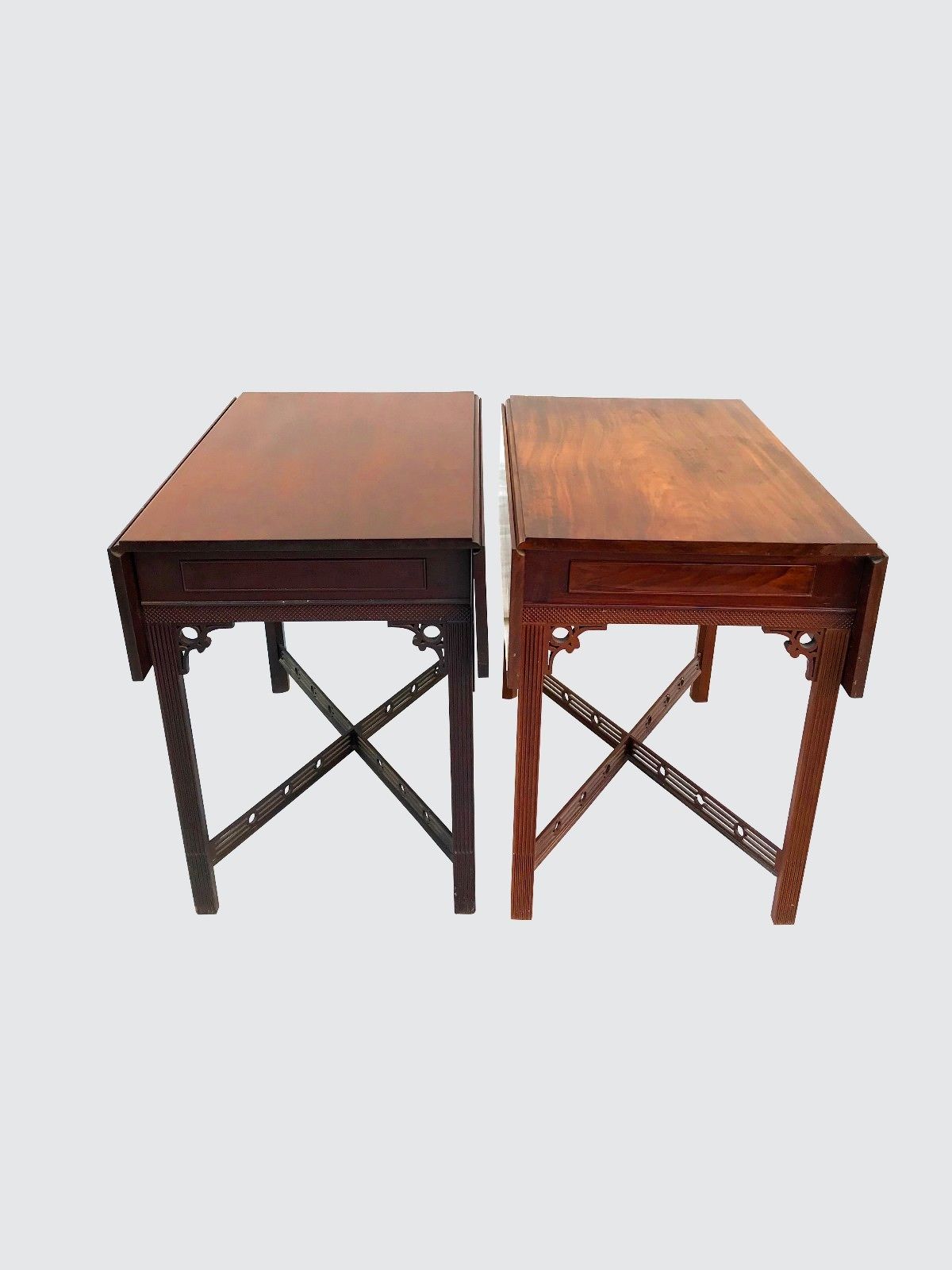 PAIR- EXCEPTIONALLY FINE TOWNSHEND GOODARD STYLE PEMBROKE TABLES BY ISRAEL SACKS