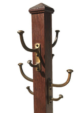 Load image into Gallery viewer, ANTIQUE ARTS &amp; CRAFTS / MISSION OAK COAT RACK / HALL TREE