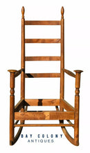Load image into Gallery viewer, 19TH C ANTIQUE NEW ENGLAND SHAKER BIRCH MUSHROOM ARM ROCKING CHAIR