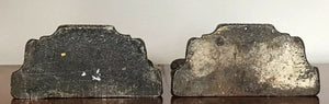 20TH C ANTIQUE THE THINKER BRONZE BOOKENDS