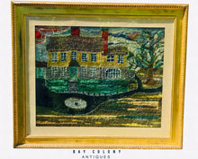 Load image into Gallery viewer, 19th C Antique Hooked Rug In Gold Gilt Frame