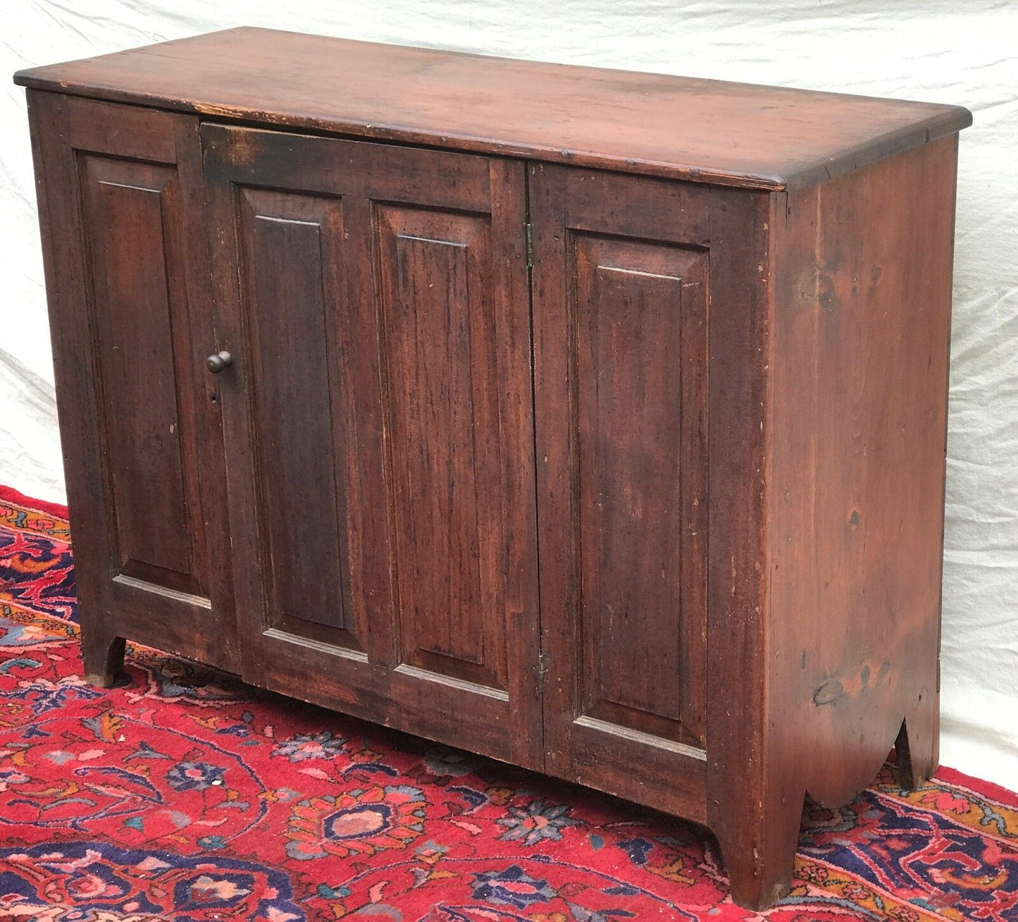 18TH C QUEEN ANNE COUNTRY PRIMITIVE ANTIQUE SIDEBOARD / SERVER ~ORIGINAL VARNISH